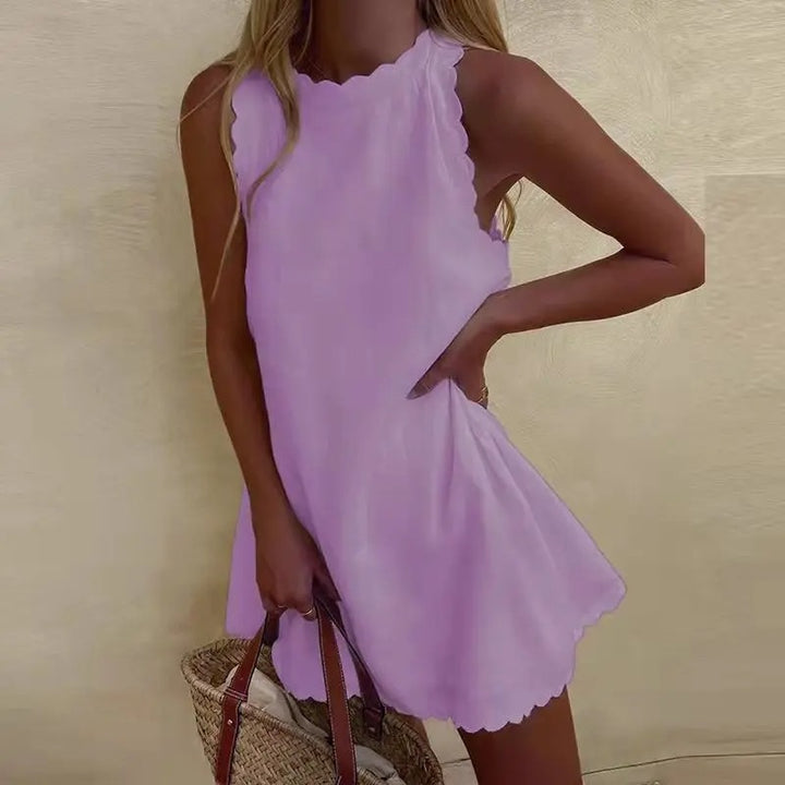 Luna’s Summer Scallop Mini Dress