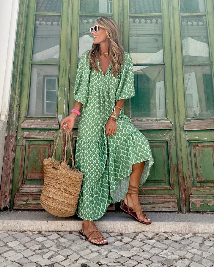 Luna’s Sunlit Escape Flowy Maxi Dress