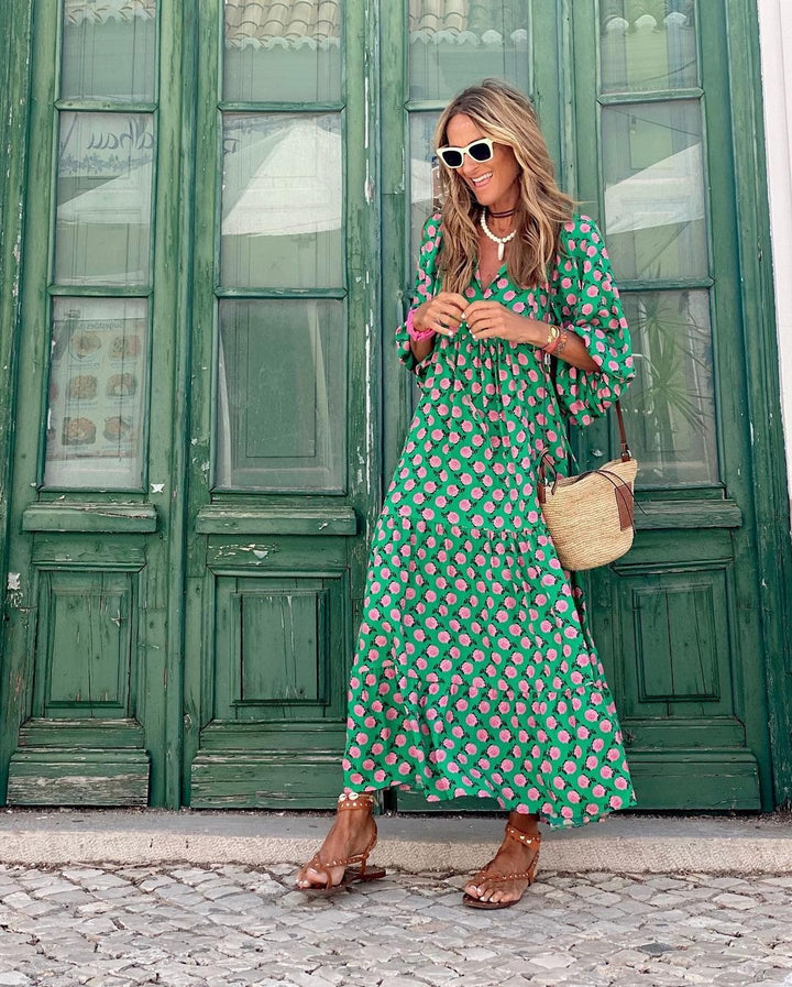 Luna’s Sunlit Escape Flowy Maxi Dress