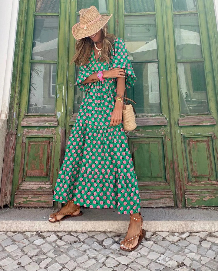 Luna’s Sunlit Escape Flowy Maxi Dress
