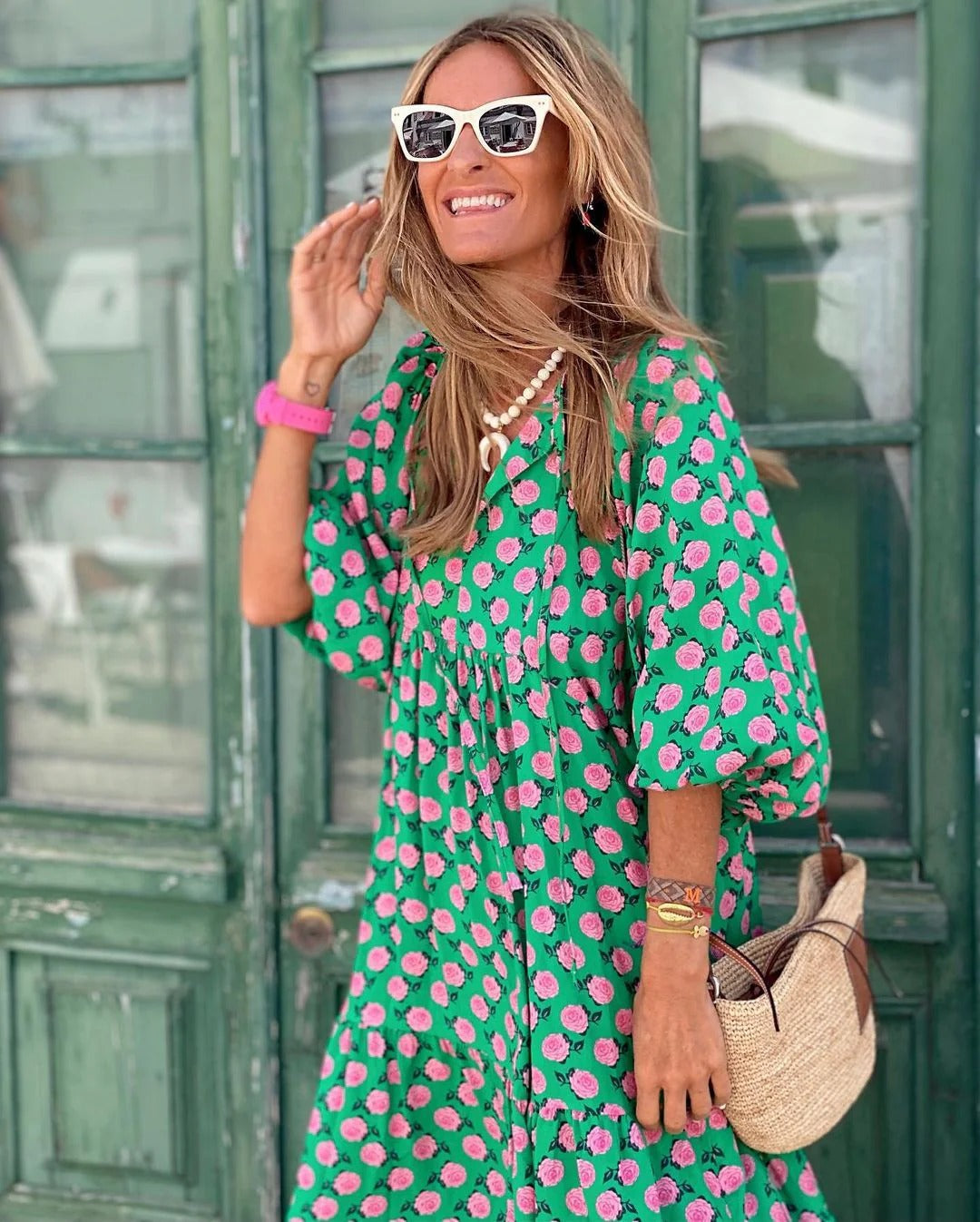 Luna’s Sunlit Escape Flowy Maxi Dress