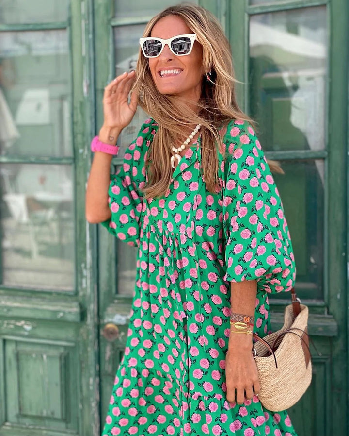 Luna’s Sunlit Escape Flowy Maxi Dress