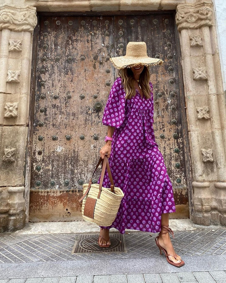 Luna’s Sunlit Escape Flowy Maxi Dress