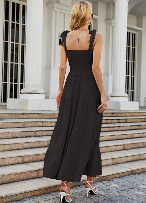 Luna’s Sunlit Grace Tie-Strap Summer Maxi Dress