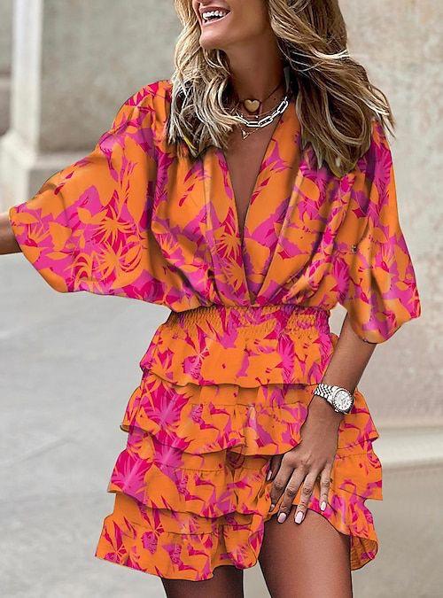 Luna’s Sunlit Whimsy Twist-Front Mini Dress