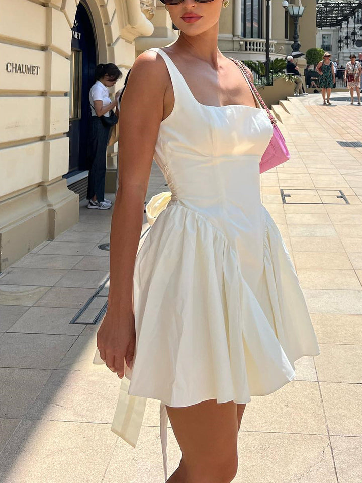 Luna’s Sweet Whispers Bow-Back Mini Dress