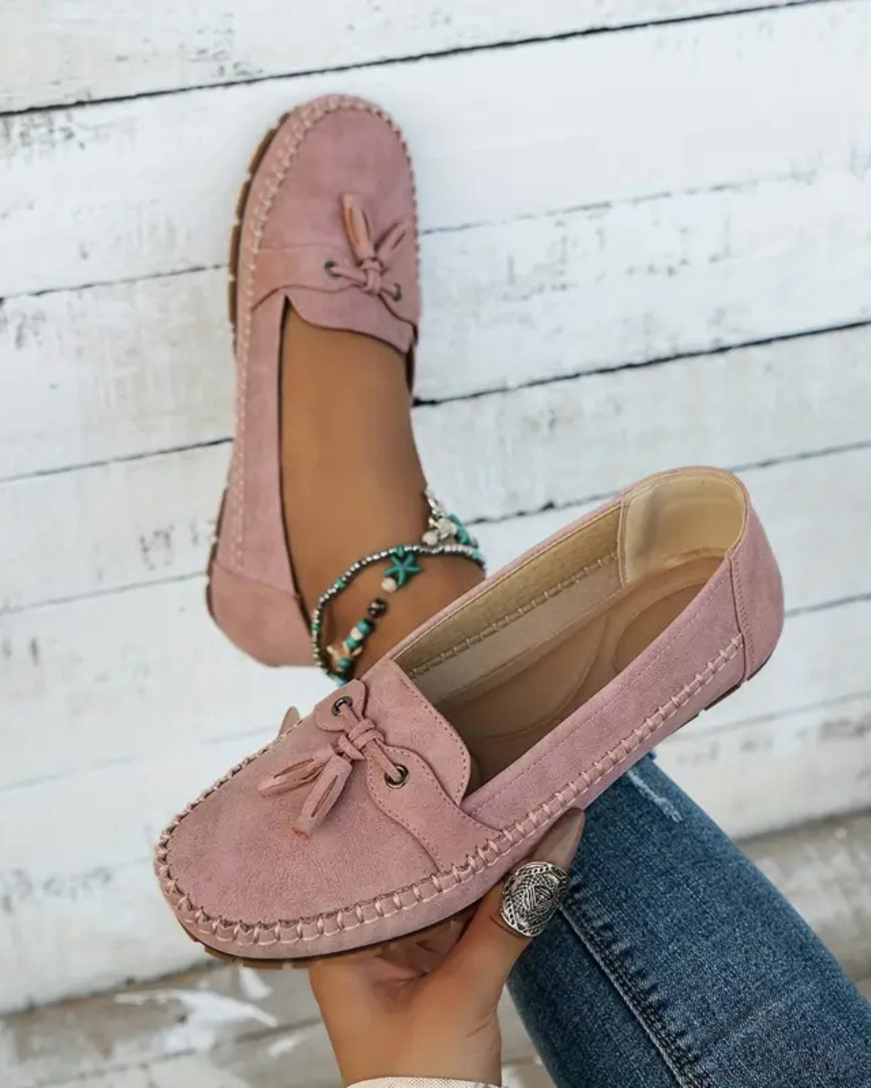 Luna’s Tassel Stitch Slip-On Loafers