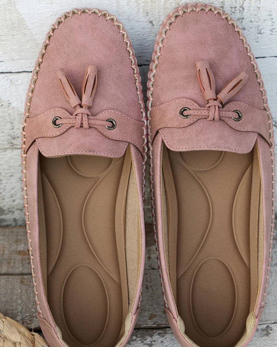 Luna’s Tassel Stitch Slip-On Loafers