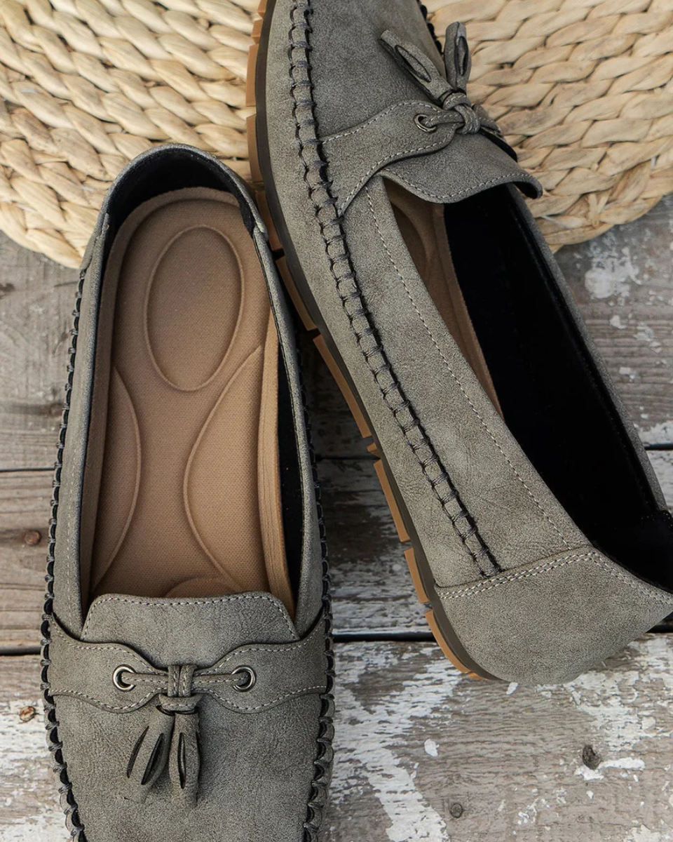 Luna’s Tassel Stitch Slip-On Loafers