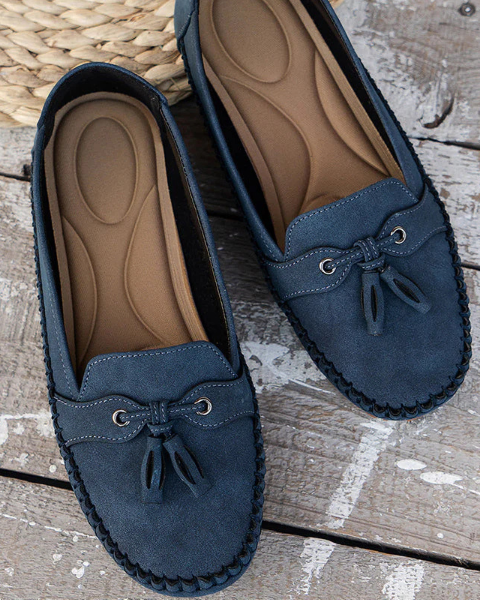 Luna’s Tassel Stitch Slip-On Loafers