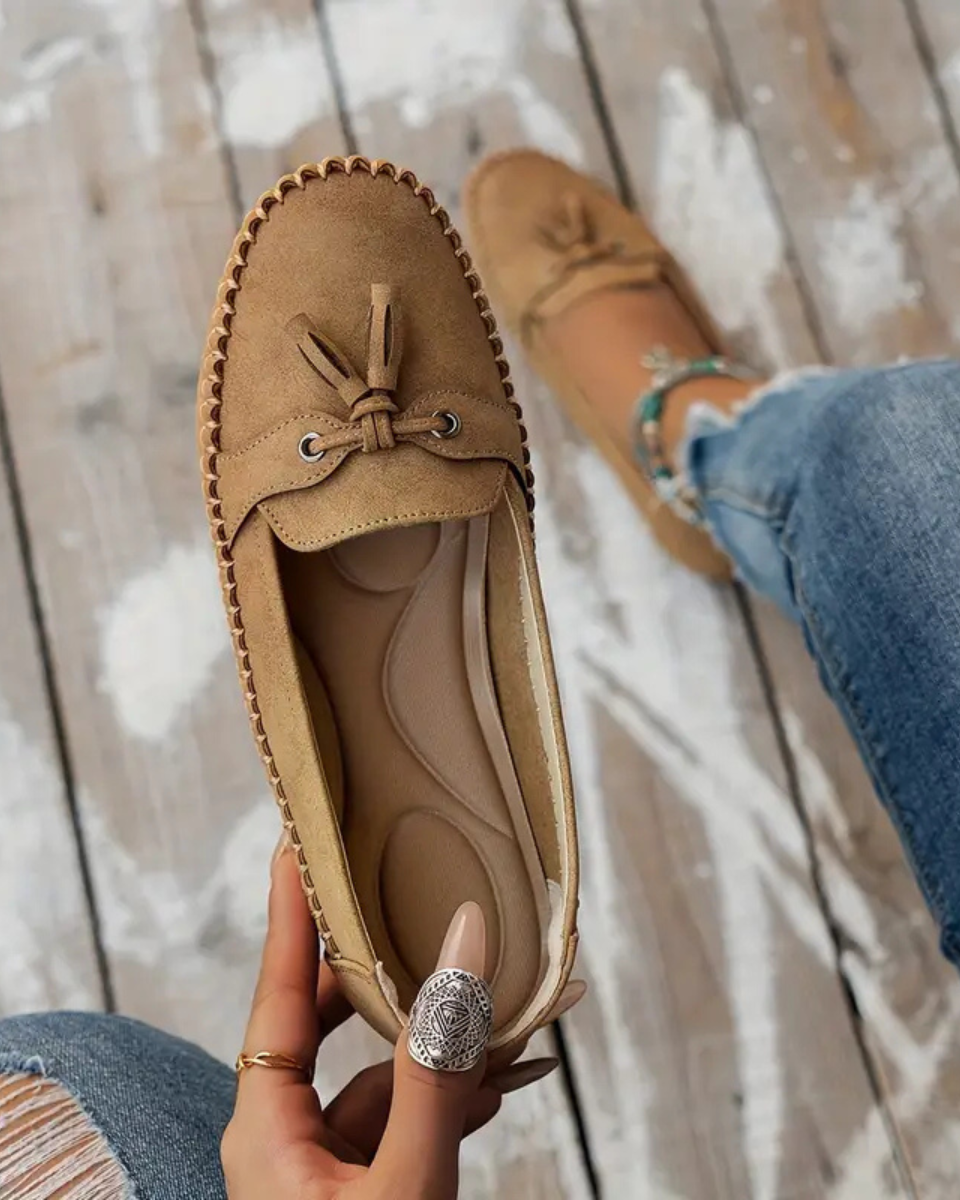 Luna’s Tassel Stitch Slip-On Loafers