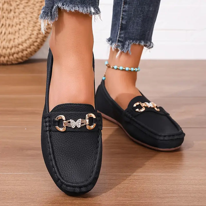 Luna’s Urban Allure Chain Detail Loafers