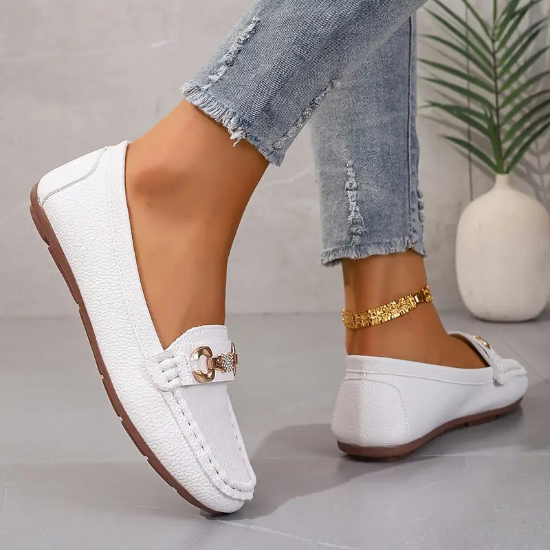 Luna’s Urban Allure Chain Detail Loafers