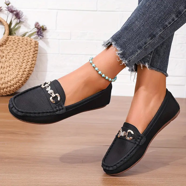 Luna’s Urban Allure Chain Detail Loafers