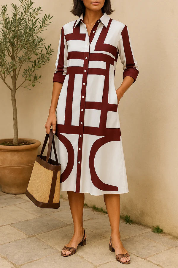 Luna’s Urban Allure Graphic Shirt Dress