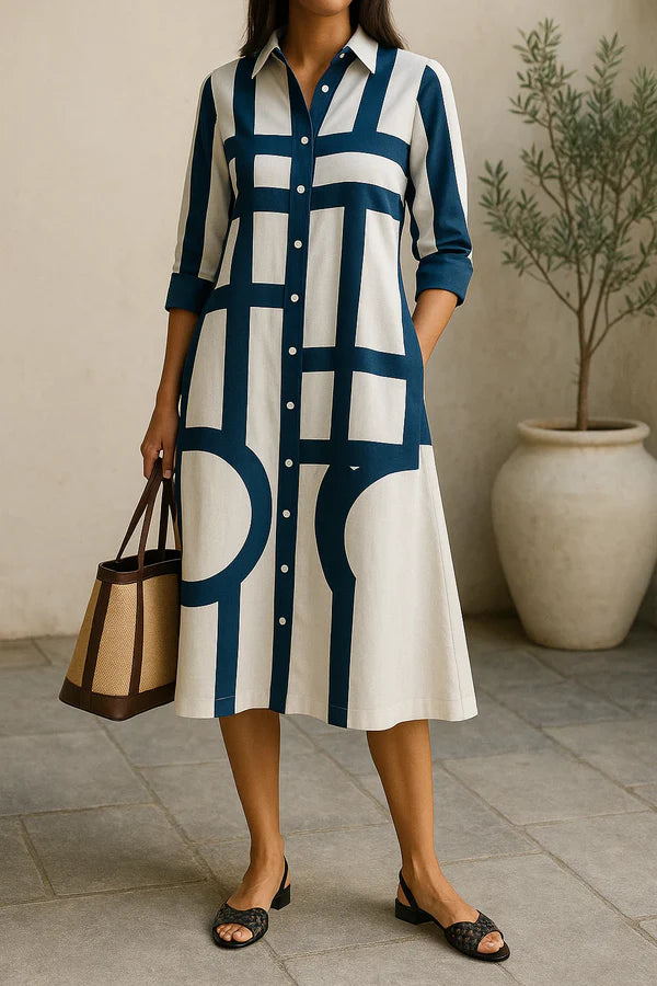 Luna’s Urban Allure Graphic Shirt Dress