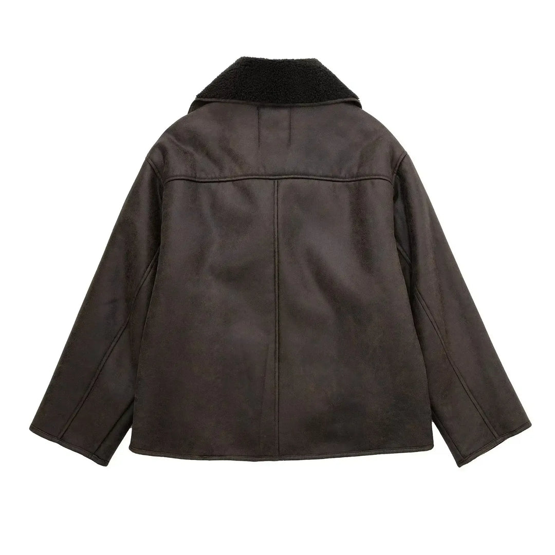 Luna’s Urban Allure Oversized Shearling Coat