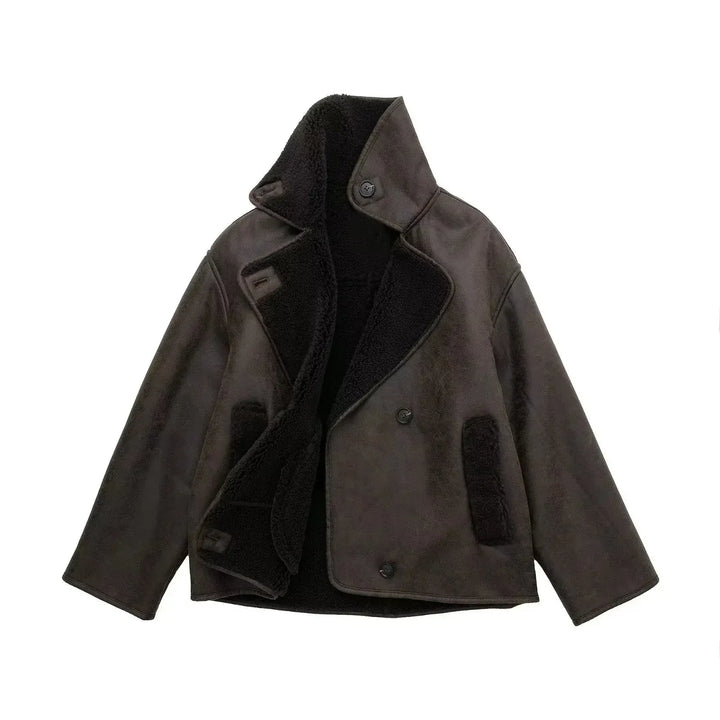 Luna’s Urban Allure Oversized Shearling Coat
