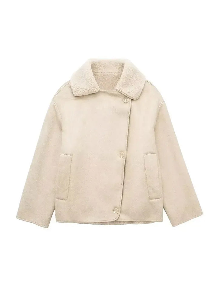 Luna’s Urban Allure Oversized Shearling Coat