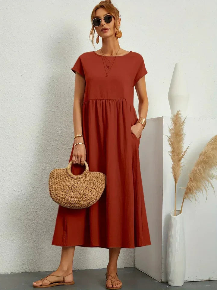 Luna’s Urban Serenity Flowy Midi Dress