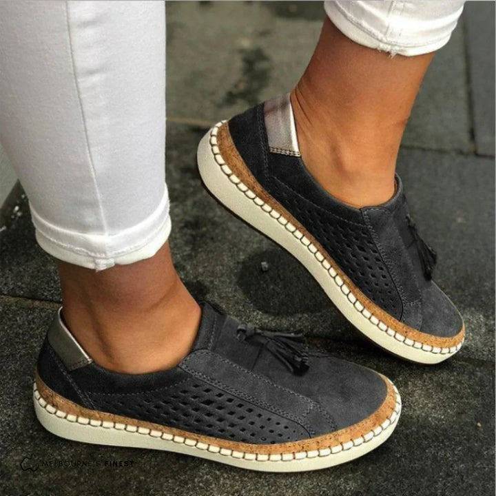 Luna’s Urban Stroll Perforated Tassel Sneakers