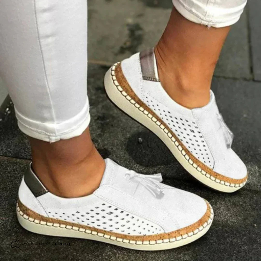 Luna’s Urban Stroll Perforated Tassel Sneakers