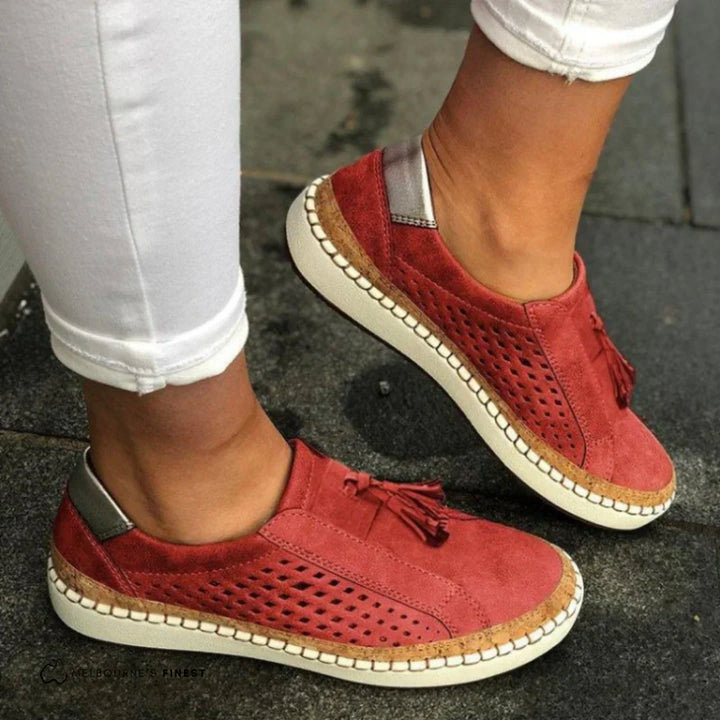 Luna’s Urban Stroll Perforated Tassel Sneakers