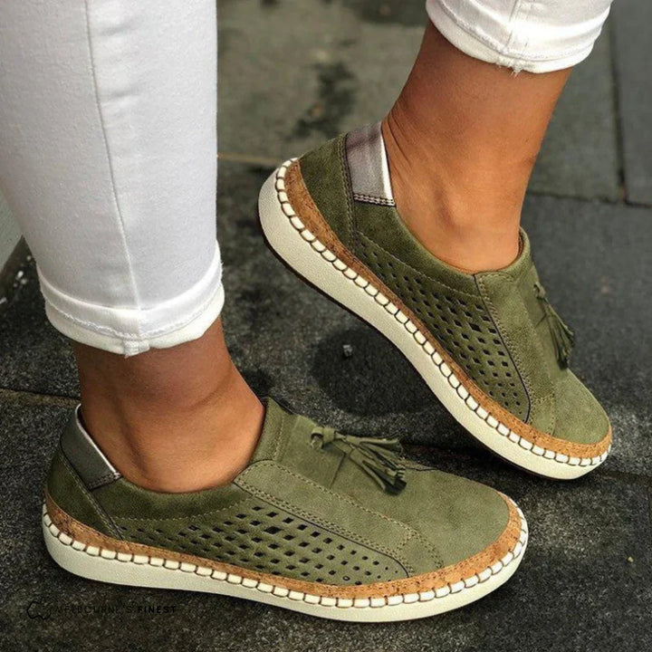 Luna’s Urban Stroll Perforated Tassel Sneakers