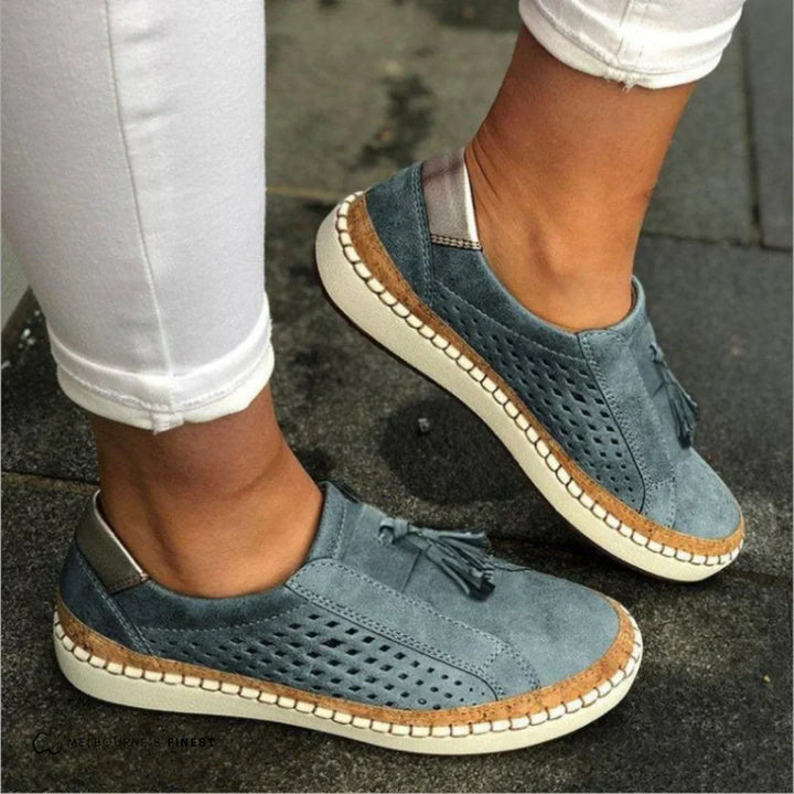 Luna’s Urban Stroll Perforated Tassel Sneakers