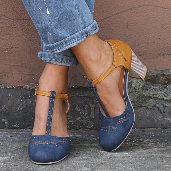 Luna’s Vintage Grace T-Strap Block Heels