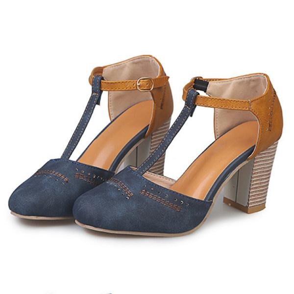 Luna’s Vintage Grace T-Strap Block Heels