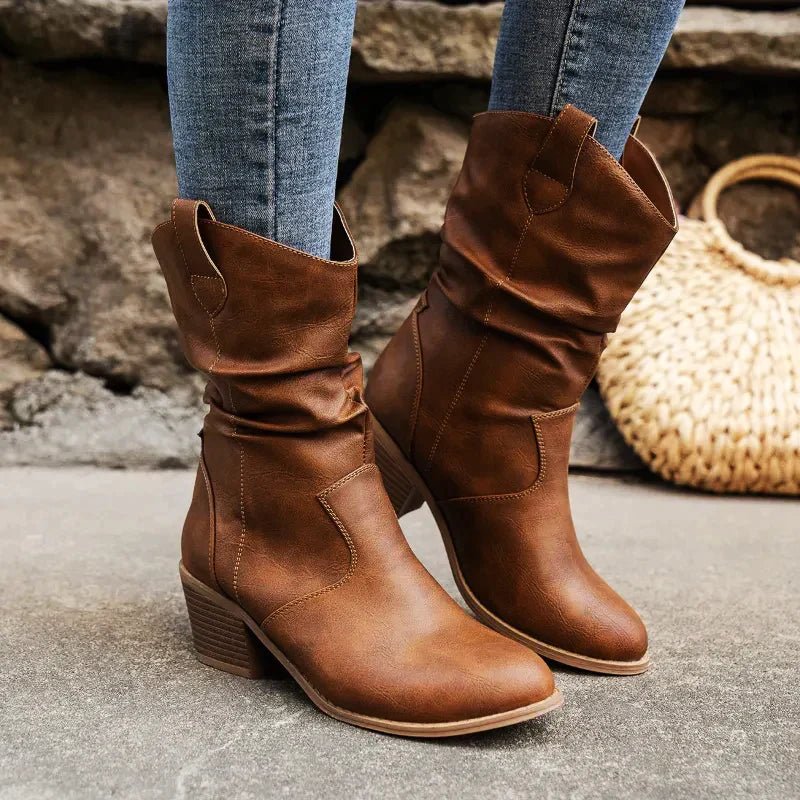 Luna’s Western Whisper Slouch Ankle Boots