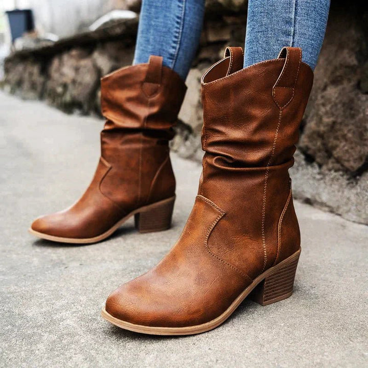 Luna’s Western Whisper Slouch Ankle Boots
