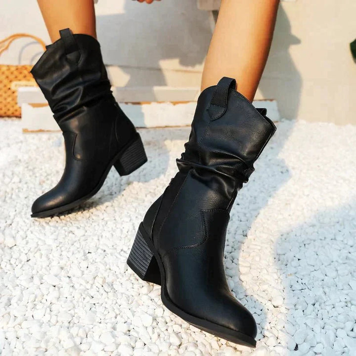Luna’s Western Whisper Slouch Ankle Boots