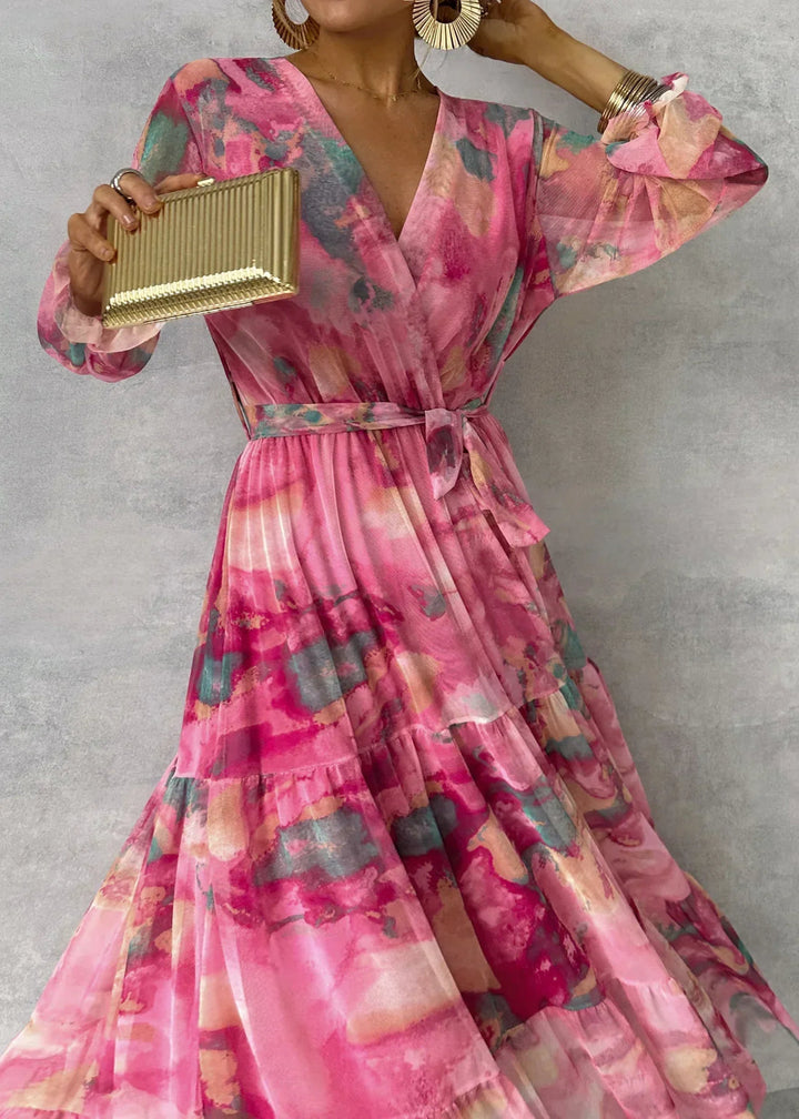 Luna’s Whimsical Bloom Tiered Maxi Dress