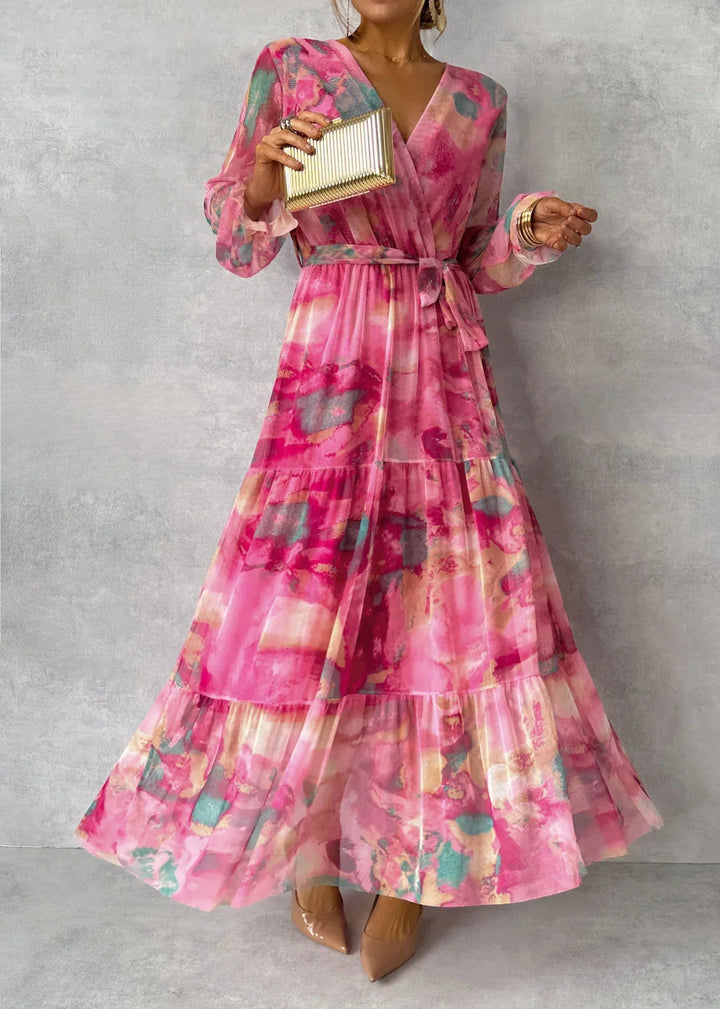 Luna’s Whimsical Bloom Tiered Maxi Dress