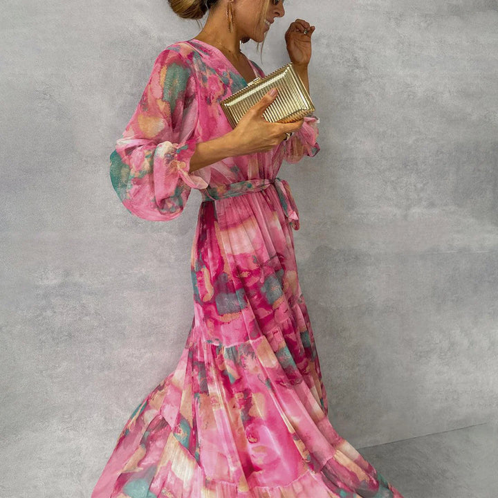 Luna’s Whimsical Bloom Tiered Maxi Dress