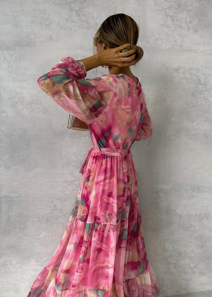 Luna’s Whimsical Bloom Tiered Maxi Dress