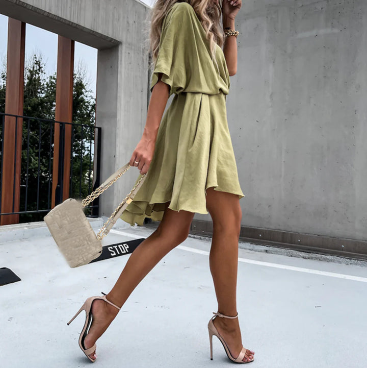 Luna’s Whimsy Draped Mini Dress