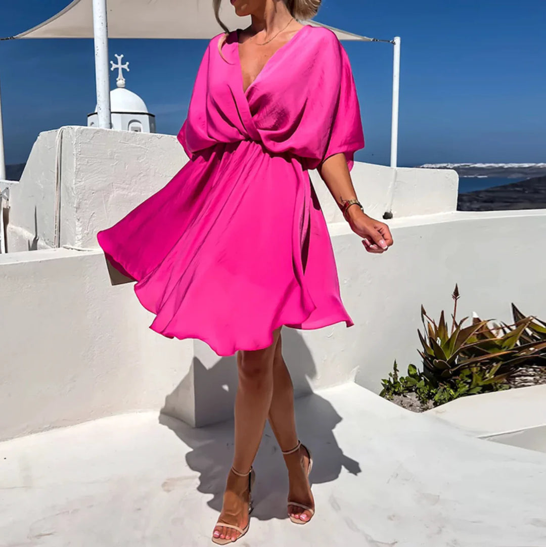 Luna’s Whimsy Draped Mini Dress