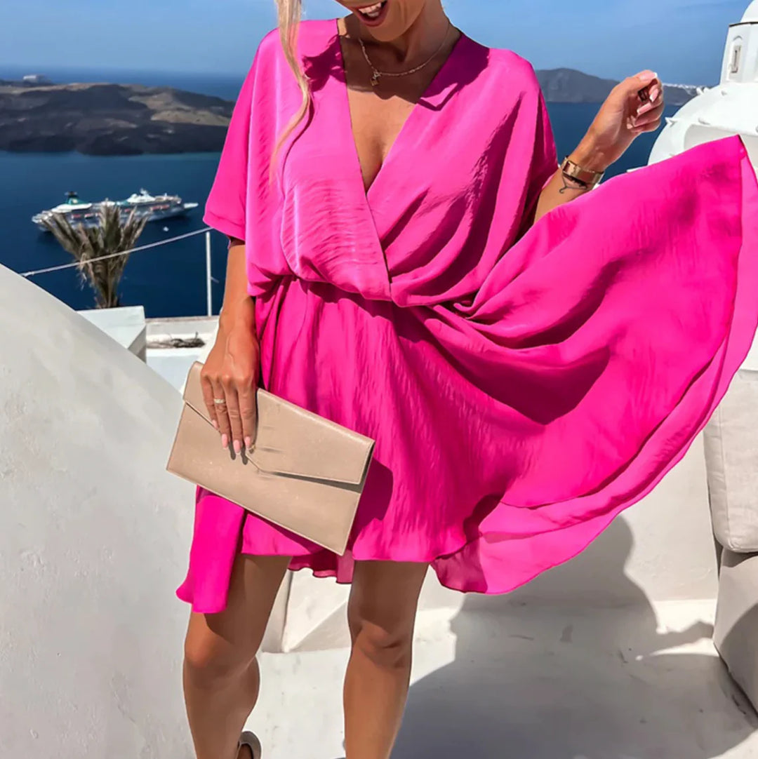 Luna’s Whimsy Draped Mini Dress
