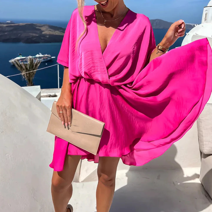 Luna’s Whimsy Draped Mini Dress