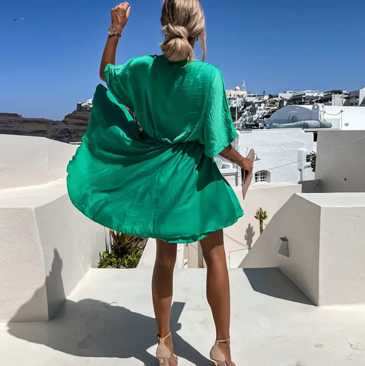 Luna’s Whimsy Draped Mini Dress