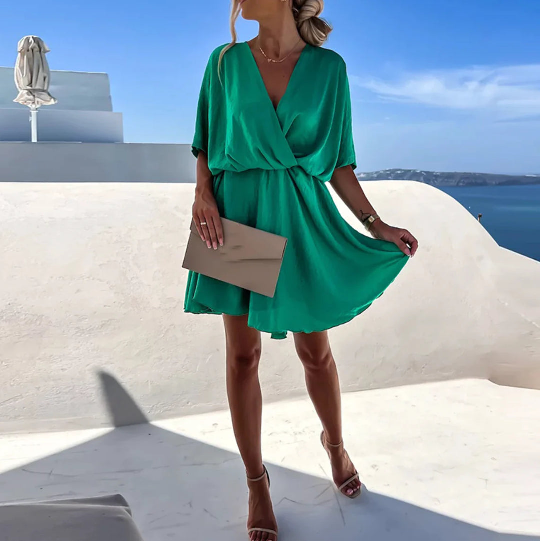 Luna’s Whimsy Draped Mini Dress