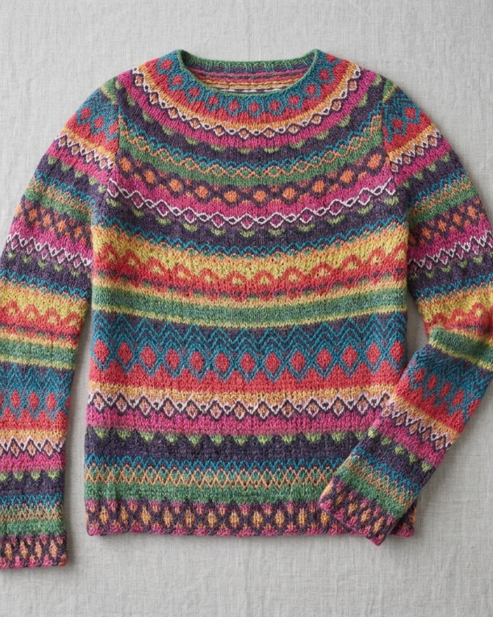Luna’s Cosy Nordic Pattern Knit Jumper