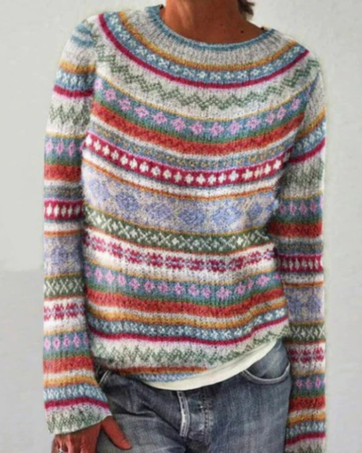 Luna’s Cosy Nordic Pattern Knit Jumper