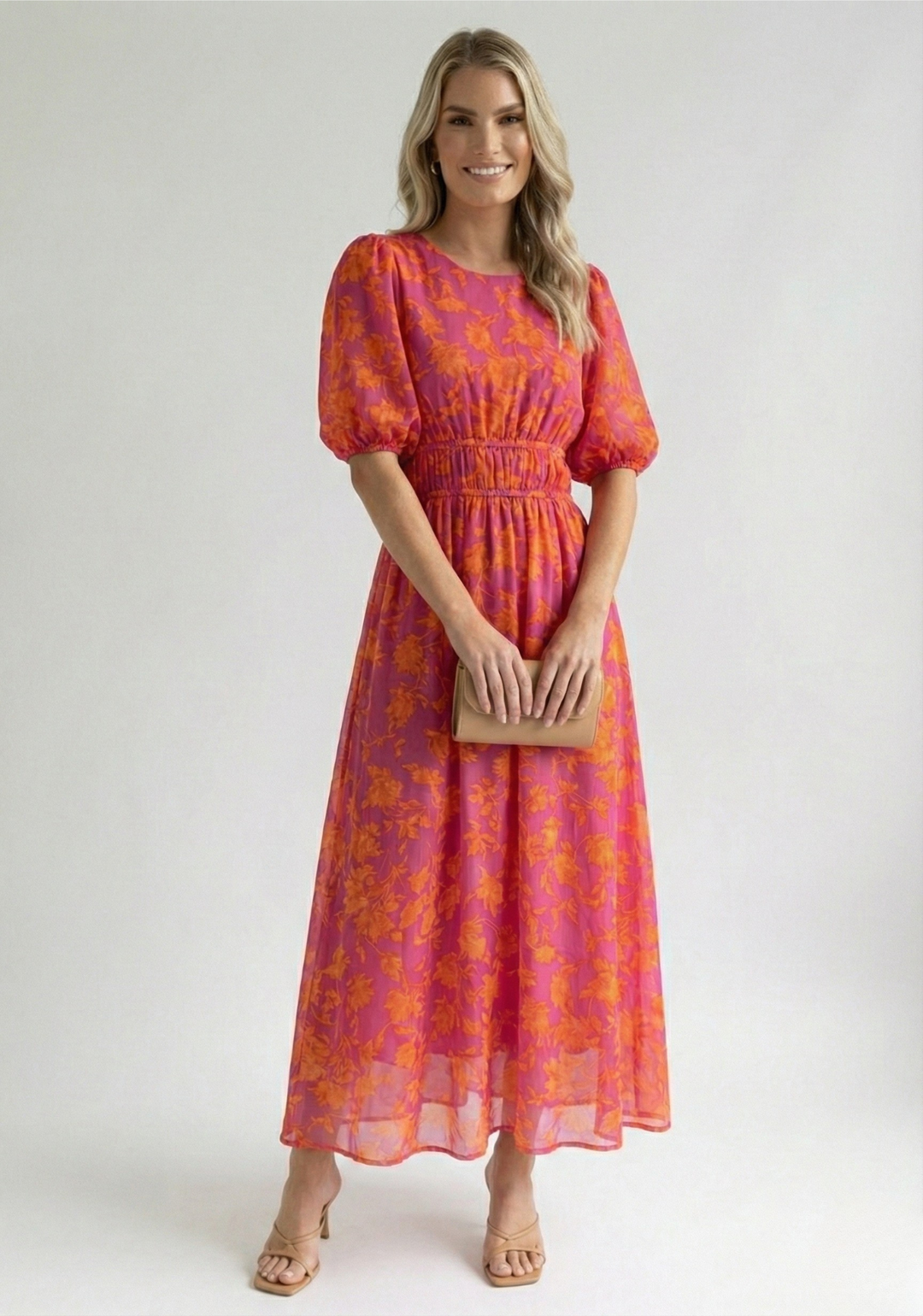 Luna’s Enchanted Bloom Chiffon Maxi Dress