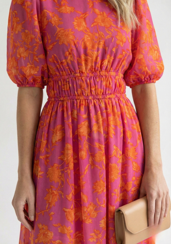 Luna’s Enchanted Bloom Chiffon Maxi Dress