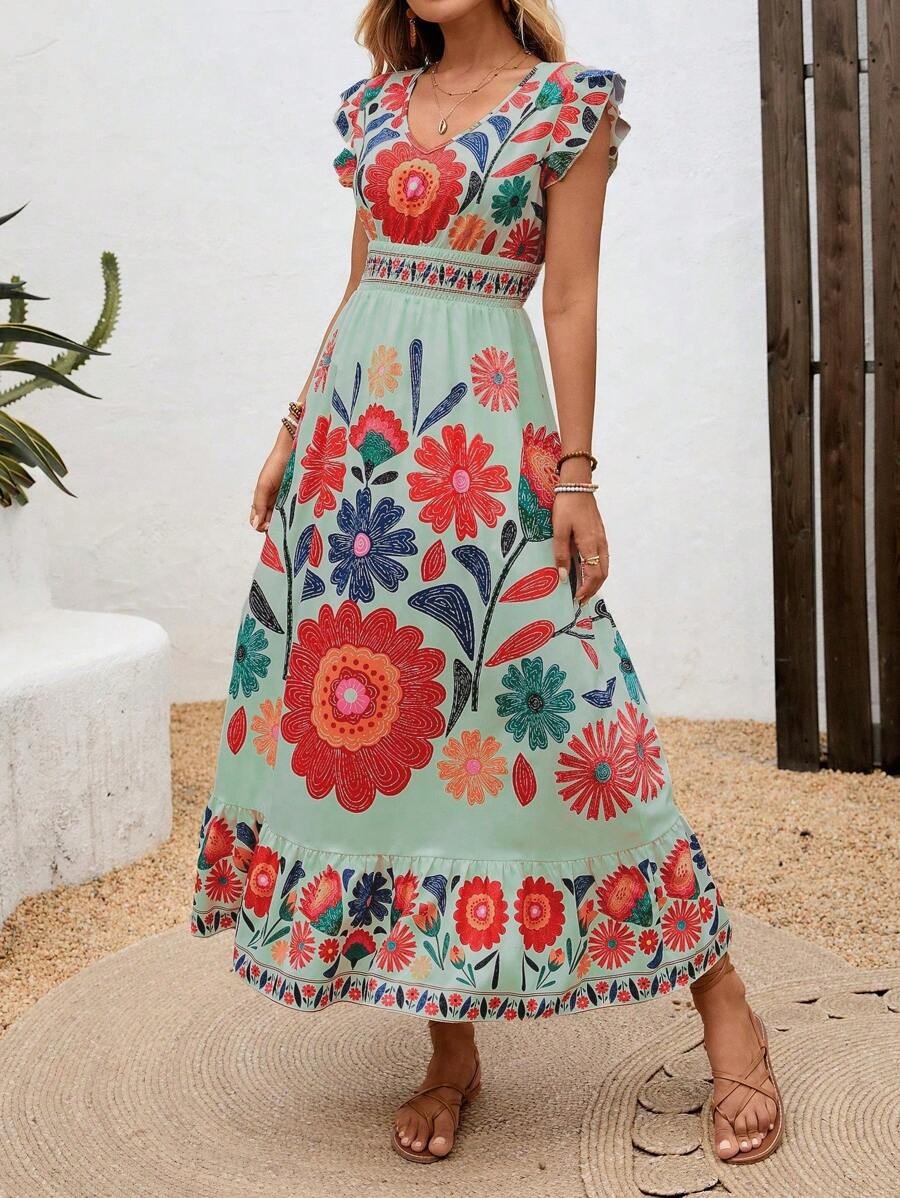 Luna's Garden Fiesta Embroidered Midi Dress Luna Mae Luna's Garden Fiesta Embroidered Midi Dress Luna Mae