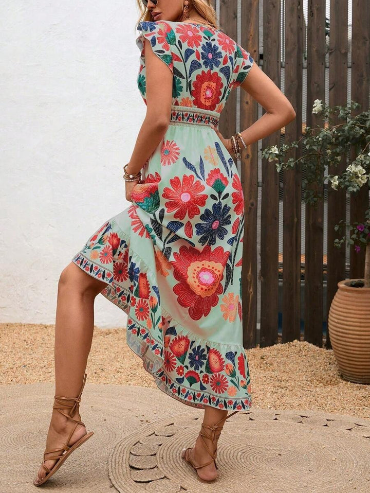 Luna’s Garden Fiesta Embroidered Midi Dress